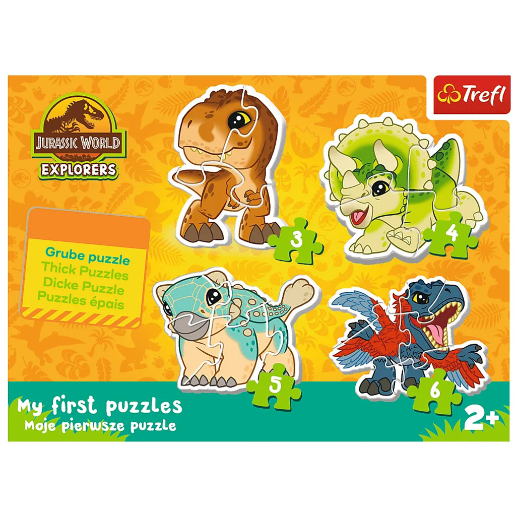 Jurassic World: Сладки динозаври - Първа Baby пъзел 3-4-5-6бр. - Trefl изображение 2