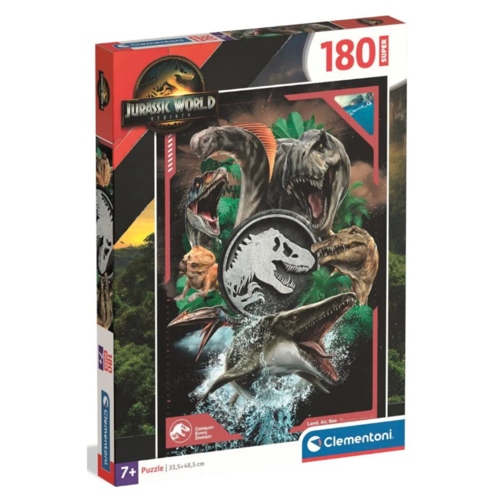 Jurassic World Супер пъзел 180 части - Clementoni изображение 1