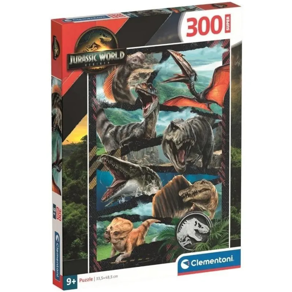 Jurassic World Възраждане атака на праисторически животни 300 части пъзел - Clementoni изображение 1