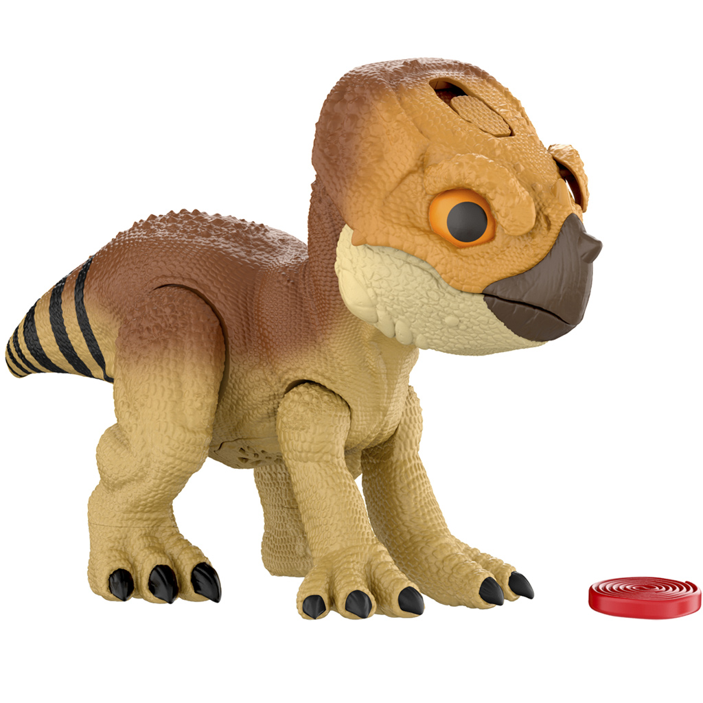 Jurassic World: Възраждане - Интерактивна динозавърска фигура Aquilops Dolores - Mattel изображение 2