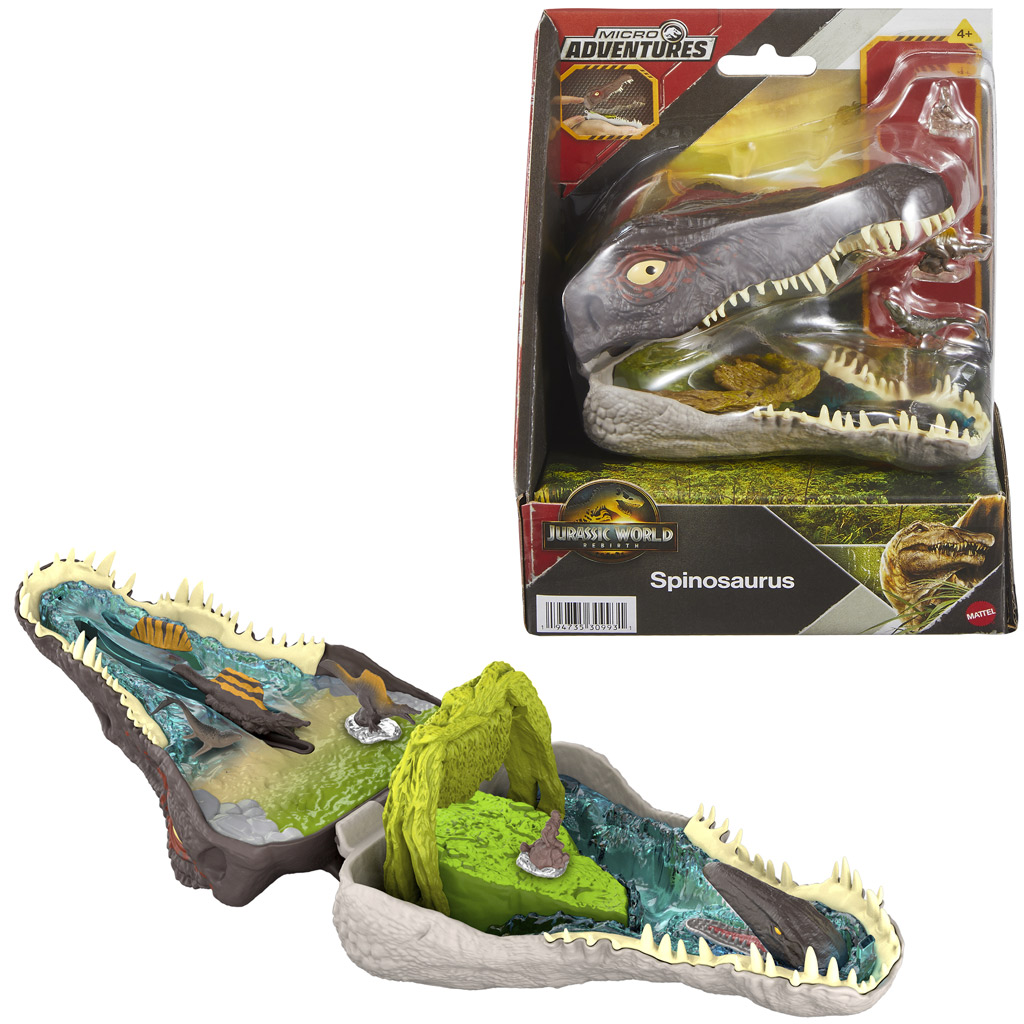 Jurassic World: Възраждане Micro Adventures Spinosaurus мини игрови комплект - Mattel изображение 1