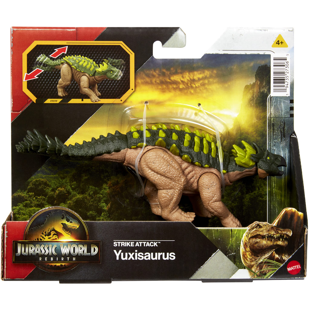 Jurassic World: Възраждане Strike Attack Yuxisaurus атакуваща динозавър фигура - Mattel изображение 1