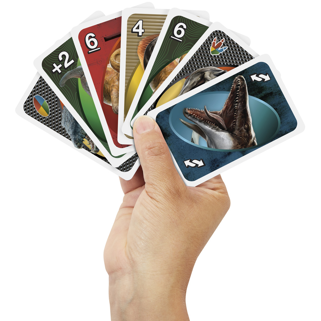 Jurassic World: Възраждане UNO настолна игра - Mattel изображение 2
