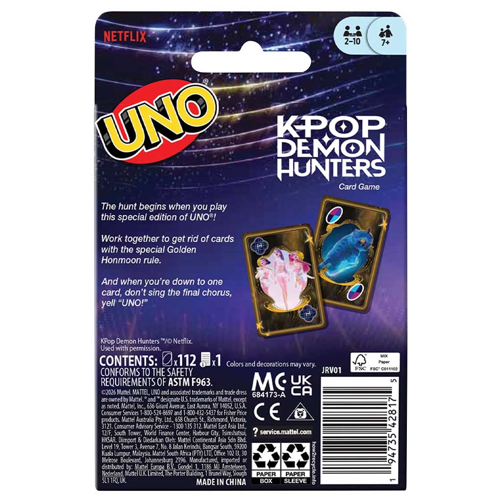 K-POP Демоноловаци UNO настолна игра - Mattel изображение 4