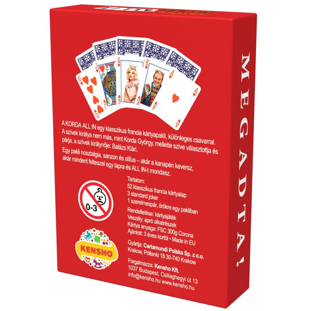 Карда All-in Класически френски тесте карти (52 карти + 3 Джокер) изображение 2