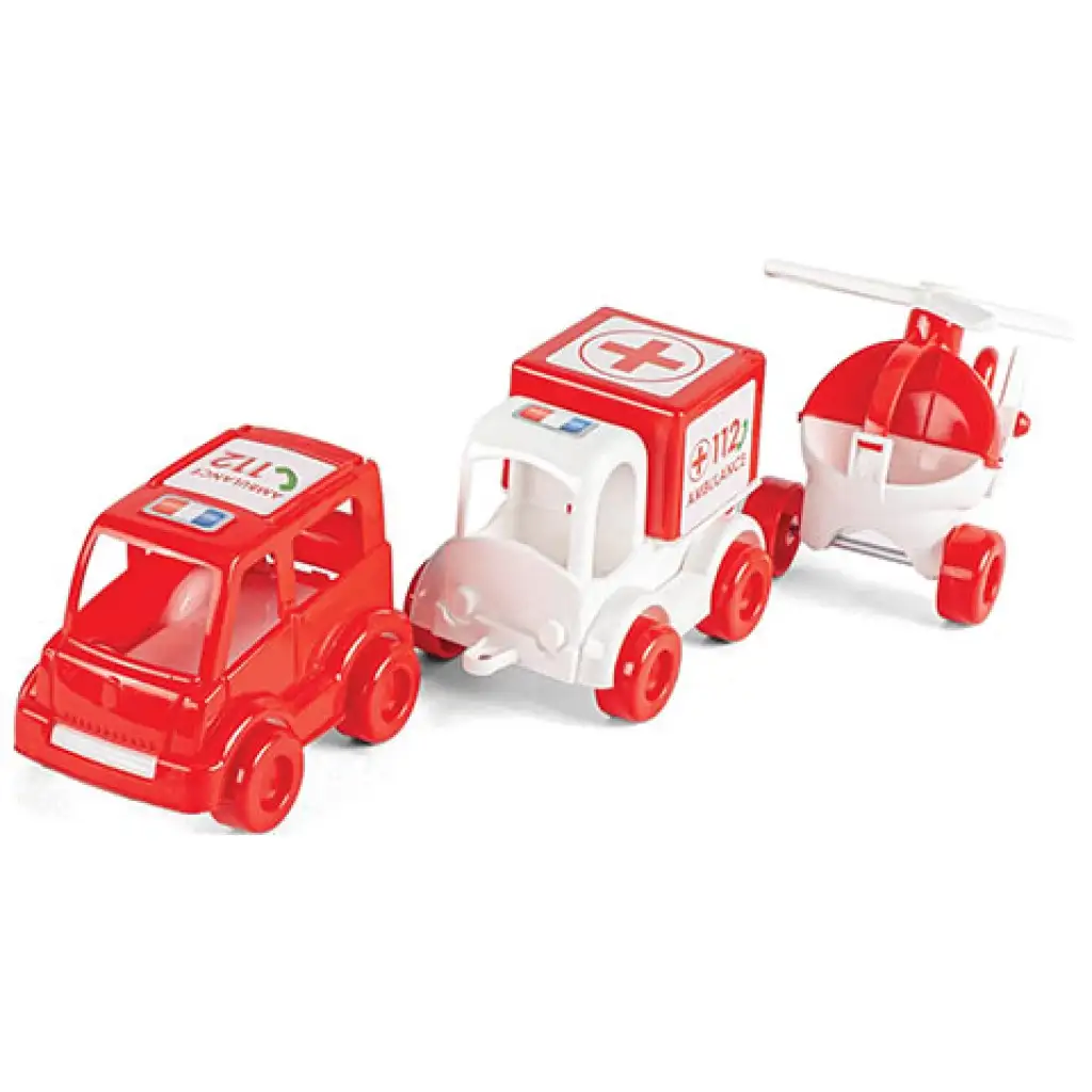 Kid Cars Спасителни превозни средства 3бр. комплект - Wader изображение 2