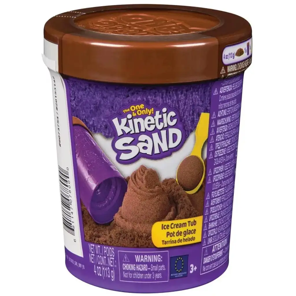 Kinetic Sand: Кутия за сладолед с кафява пясъчна глина - Spin Master изображение 1