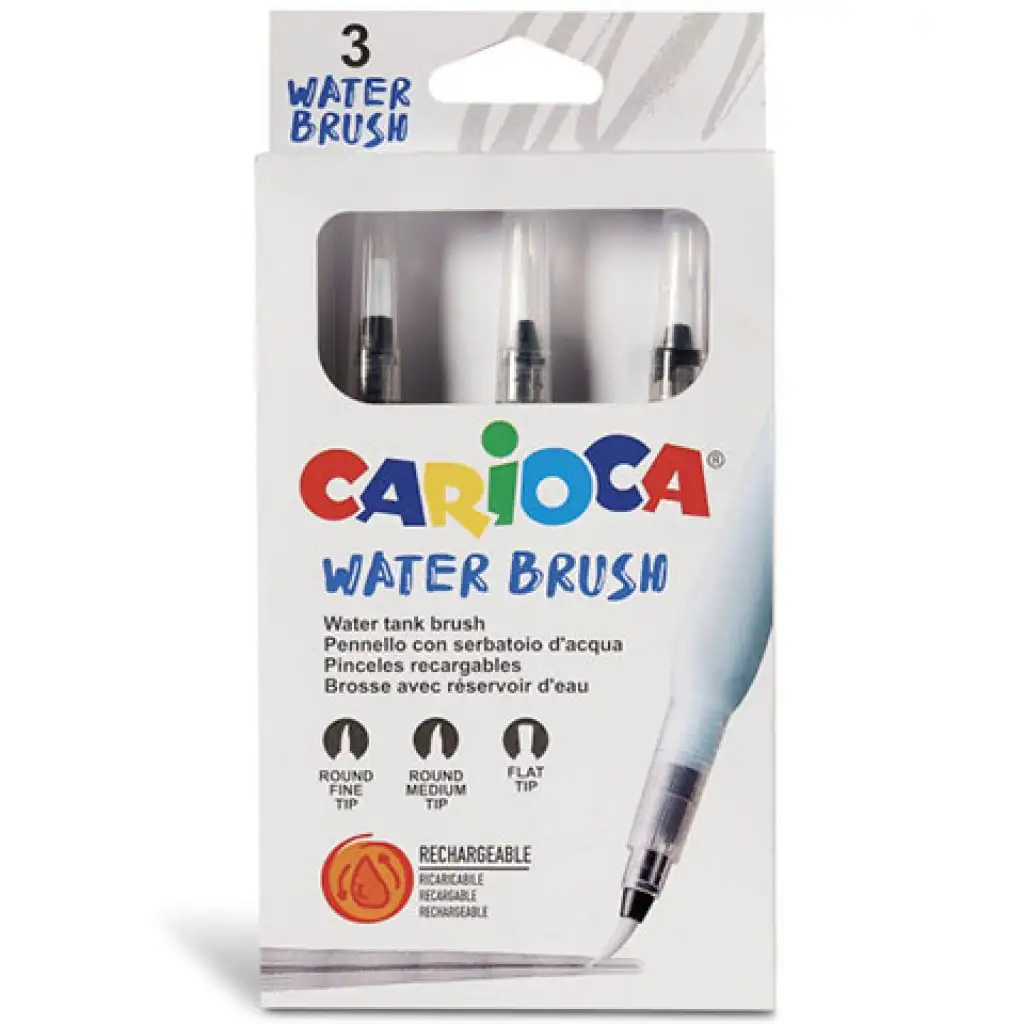 Комплект четки за рисуване с вода 3бр - Carioca изображение 1
