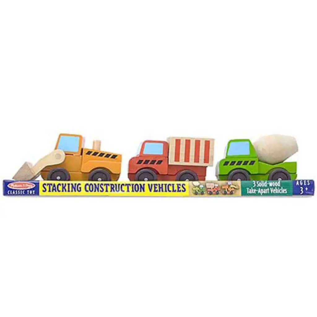 Комплект дървени строителни превозни средства - Melissa & Doug изображение 1