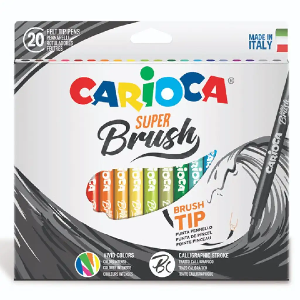 Комплект флумастери с четка 20 броя - Carioca изображение 1