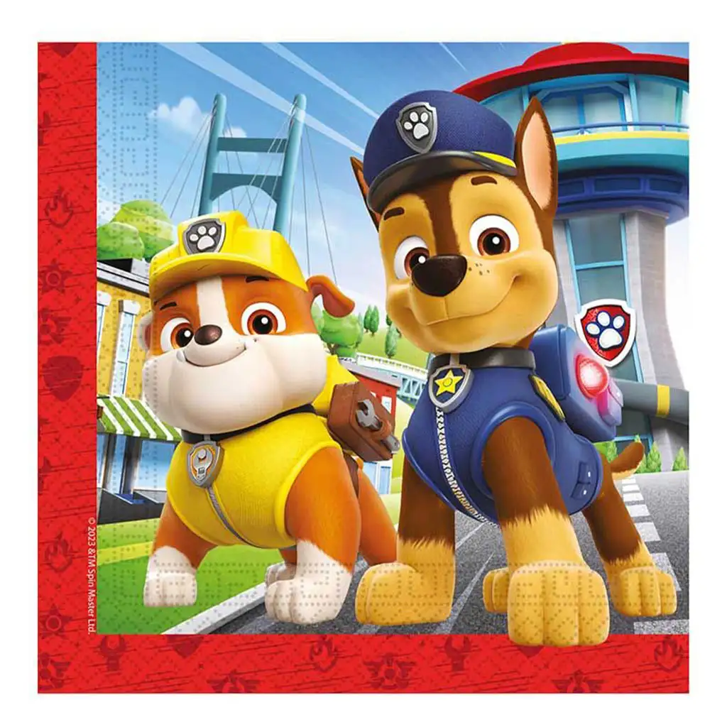 Комплект хартиени салфетки Paw Patrol – 2-слойни, 33x33 см, 20бр изображение 1
