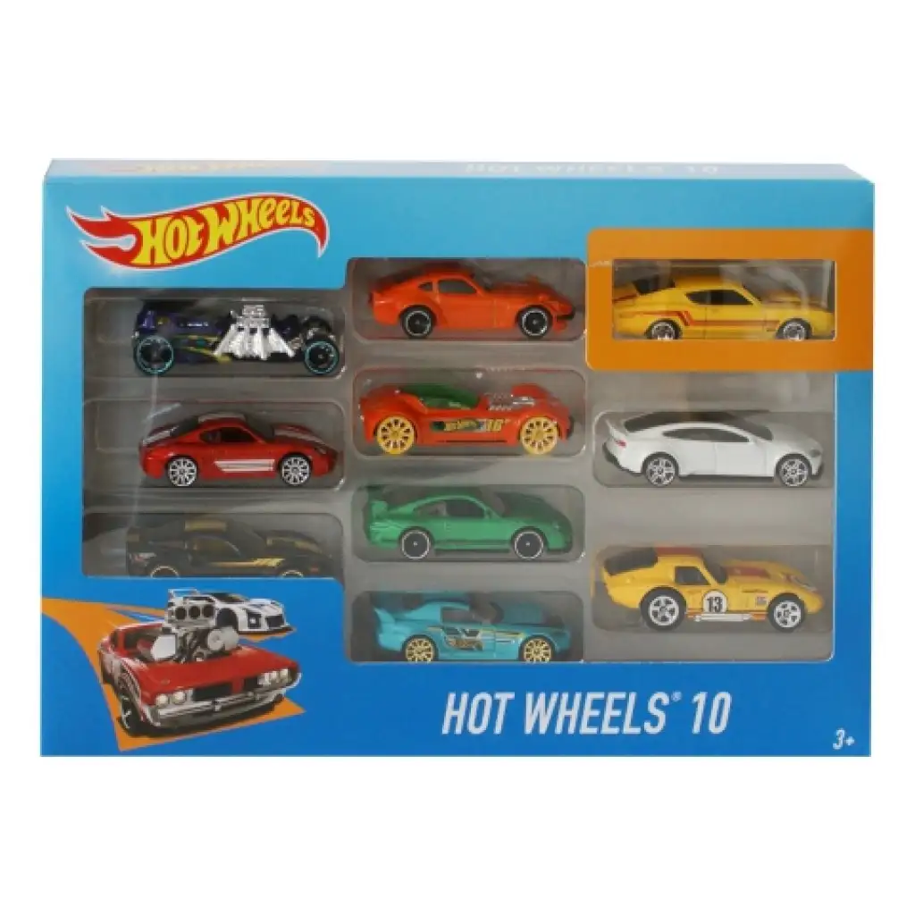 Комплект малки коли Hot Wheels 10бр. - Mattel изображение 2