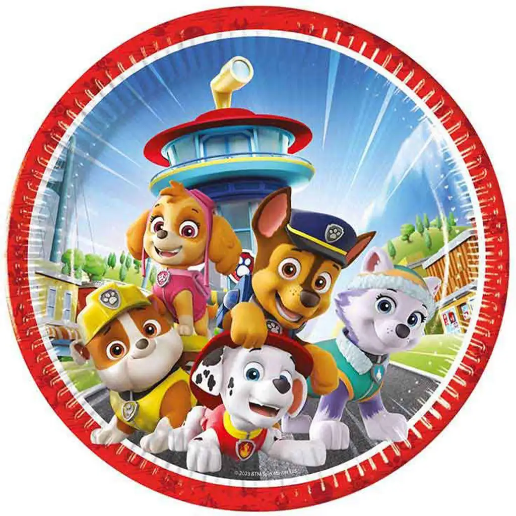 Комплект от 8 броя чинии с мотиви на Пес Патрул 23 см изображение 1