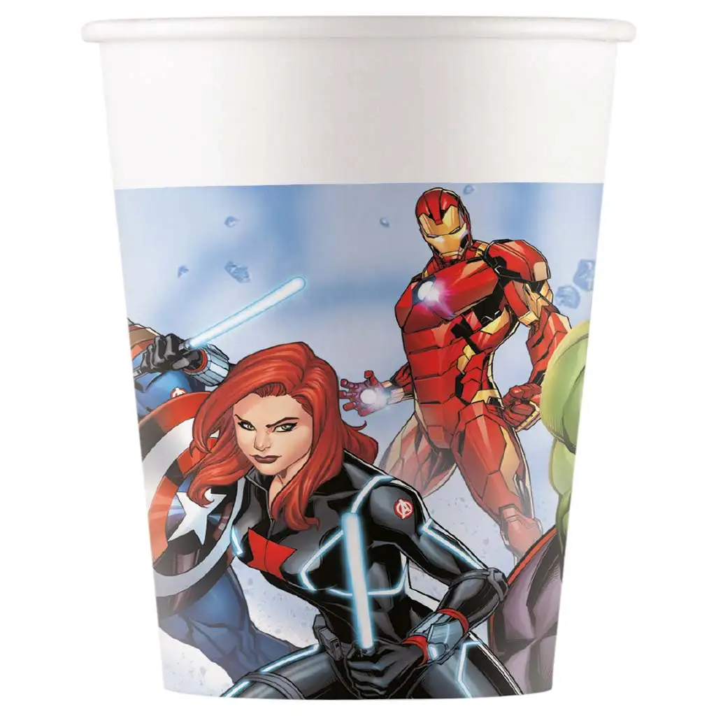 Комплект от 8 броя хартиени чаши Avengers 200ml изображение 1
