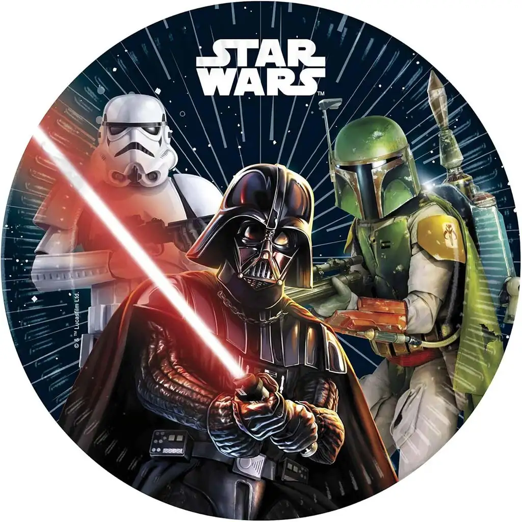 Комплект от 8 броя хартиени чинии Star Wars с диаметър 23 см изображение 1