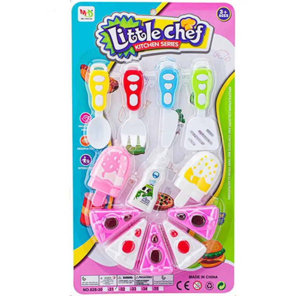 Комплект сладкиши Little Chef с ледени десерти и прибори изображение 1