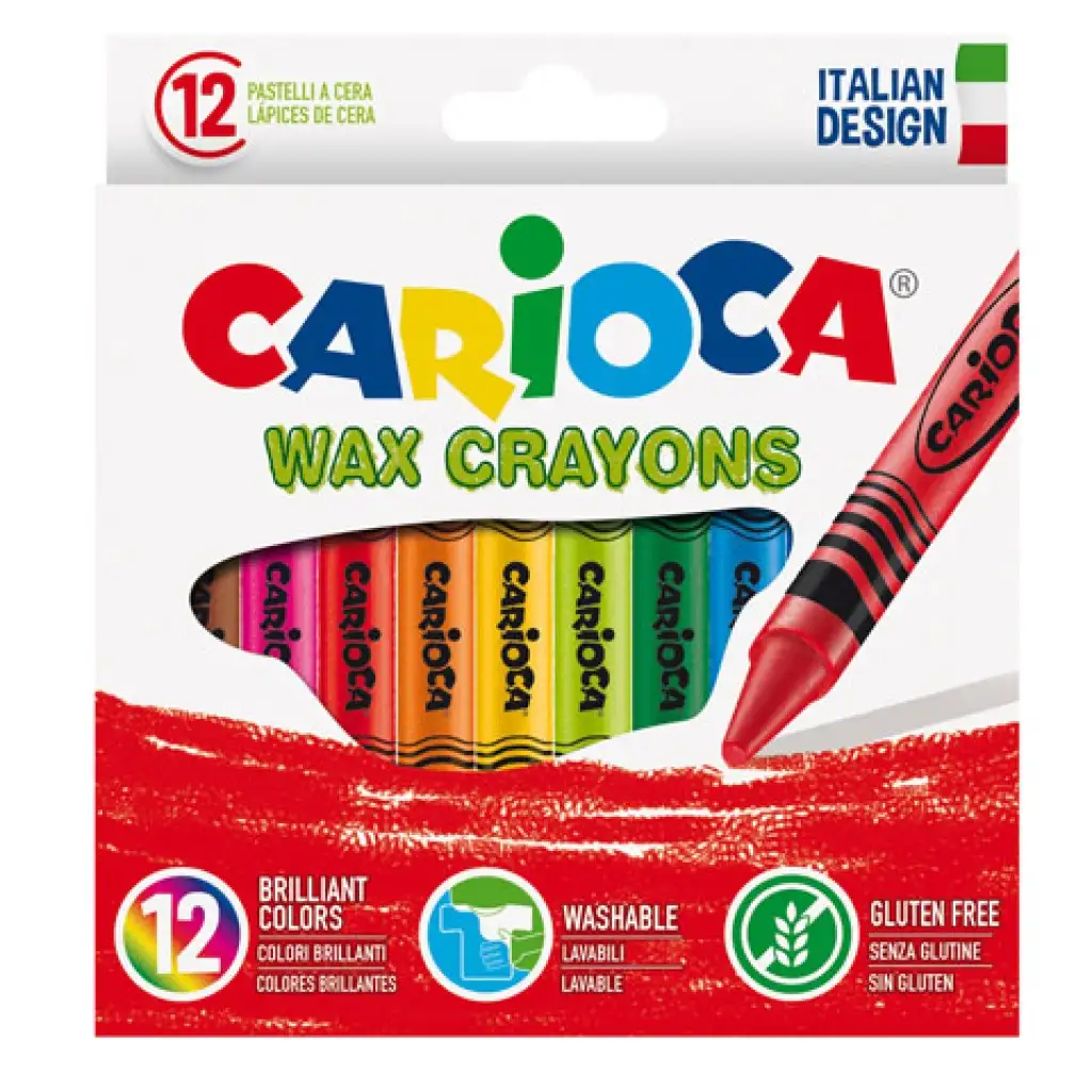 Комплект восъчни пастели 12бр - Carioca изображение 1