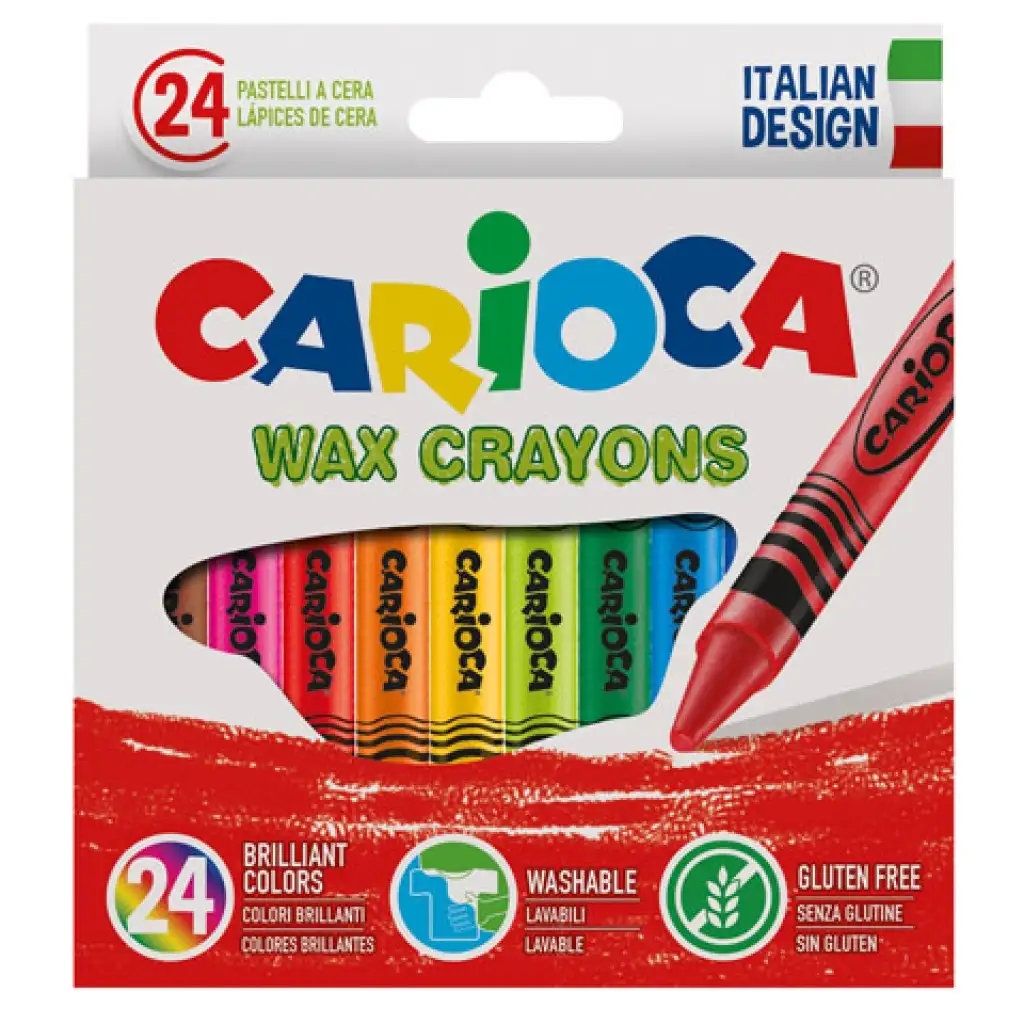 Комплект восъчни пастели 24бр - Carioca изображение 1
