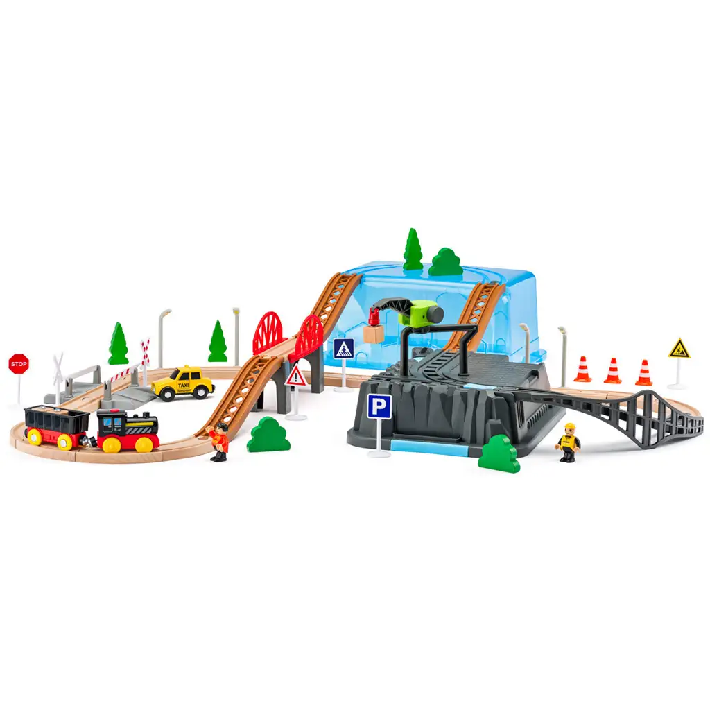 Комплект за миньорска работа с железопътна линия 54 части - Woodyland изображение 1