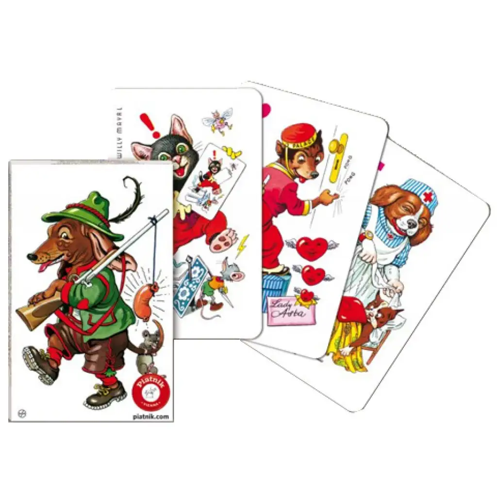 Кучета Черен Петър картова игра - Piatnik изображение 1