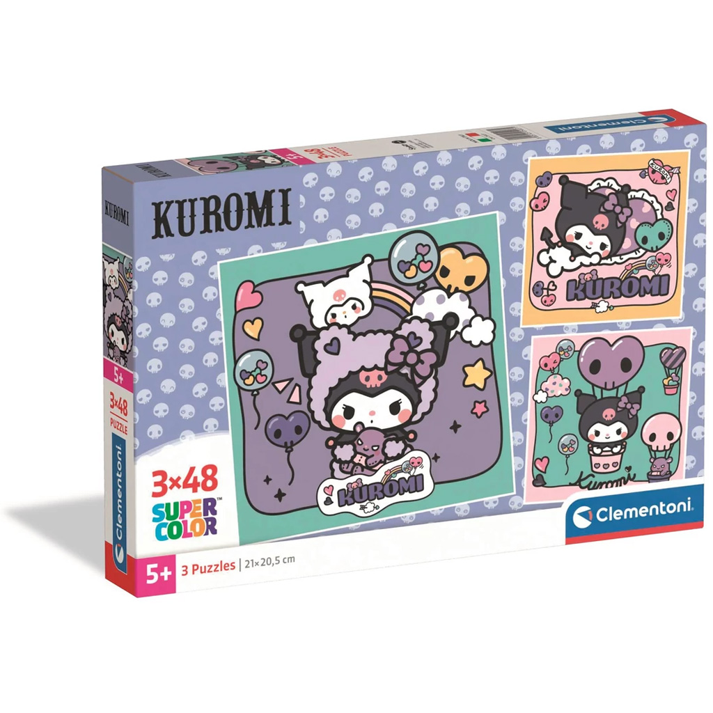 Kuromi 3x48бр. Super Color пъзел - Clementoni изображение 1
