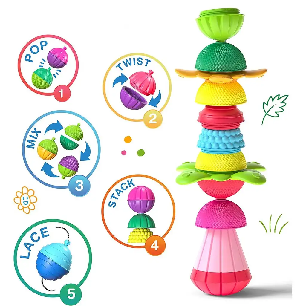 LALABOOM: 30бр. бебешка Montessori развиваща играчка - Trefl изображение 5