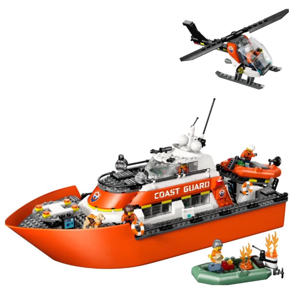 LEGO® City: Партия охрана спасителна лодка и хеликоптер (60504) изображение 2
