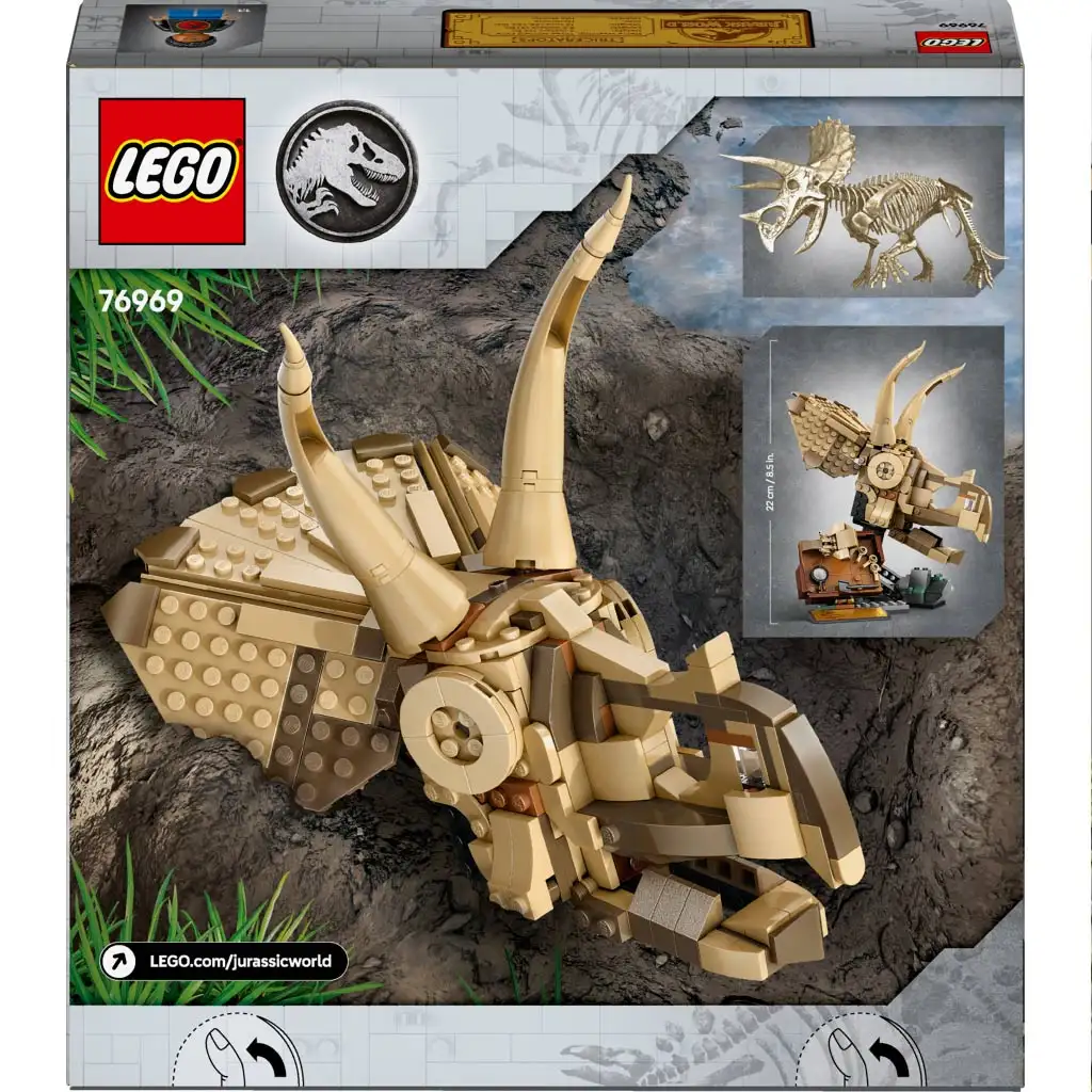LEGO® Jurassic World: Динозавърски остатъци - Череп на Трицератопс (76969) изображение 5