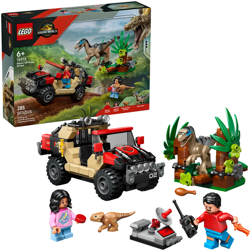 LEGO® Jurassic World: Избягване с джипа от раптора (76972) изображение 1