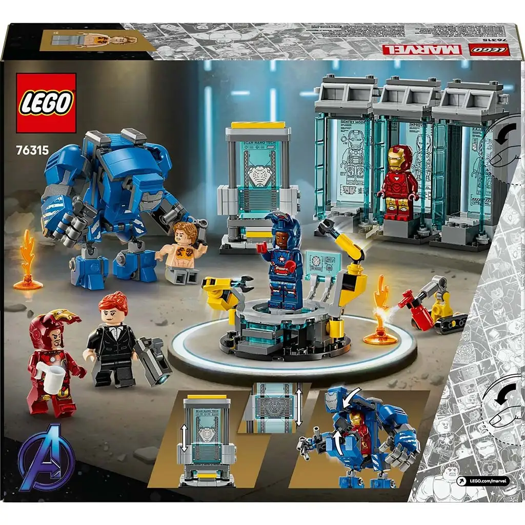 LEGO® Marvel: Лабораторията на Железния човек: Залата за броня (76315) изображение 2