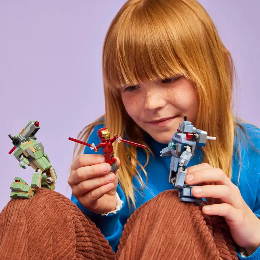 LEGO® Marvel: Железният човек и Военен самолет срещу Хамър-дронове (76320) изображение 5
