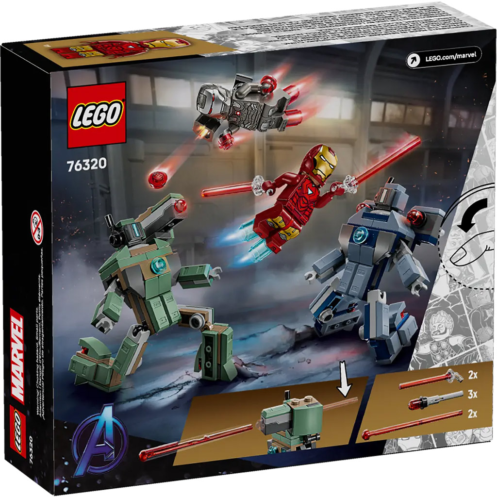 LEGO® Marvel: Железният човек и Военен самолет срещу Хамър-дронове (76320) изображение 7