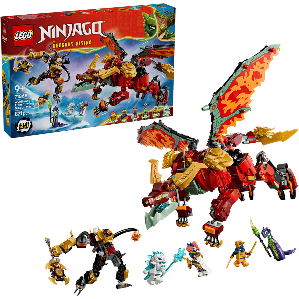LEGO® Ninjago: Wyldfyre трансформиращ се дракон-робот (71868) изображение 1