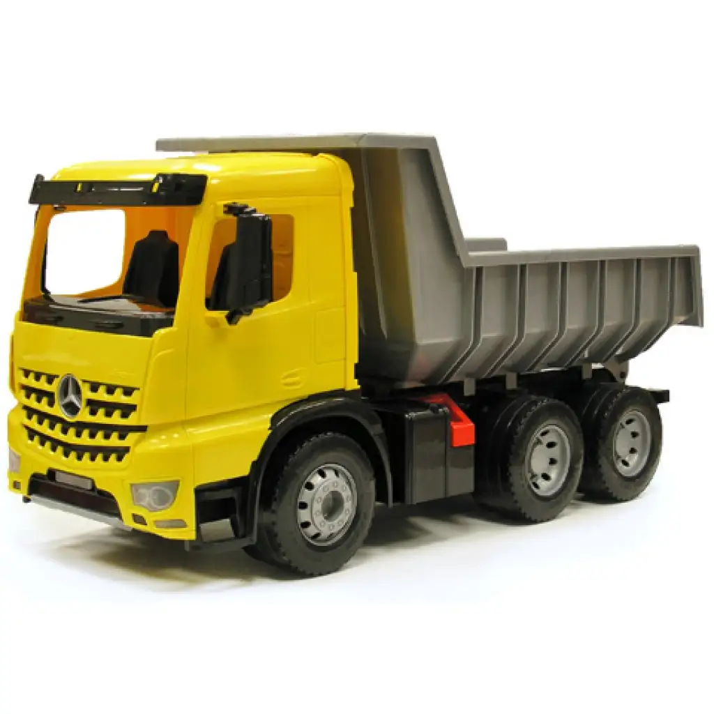LENA: Mercedes-Benz Actros гигантски самосвал жълт/черен 67см изображение 1