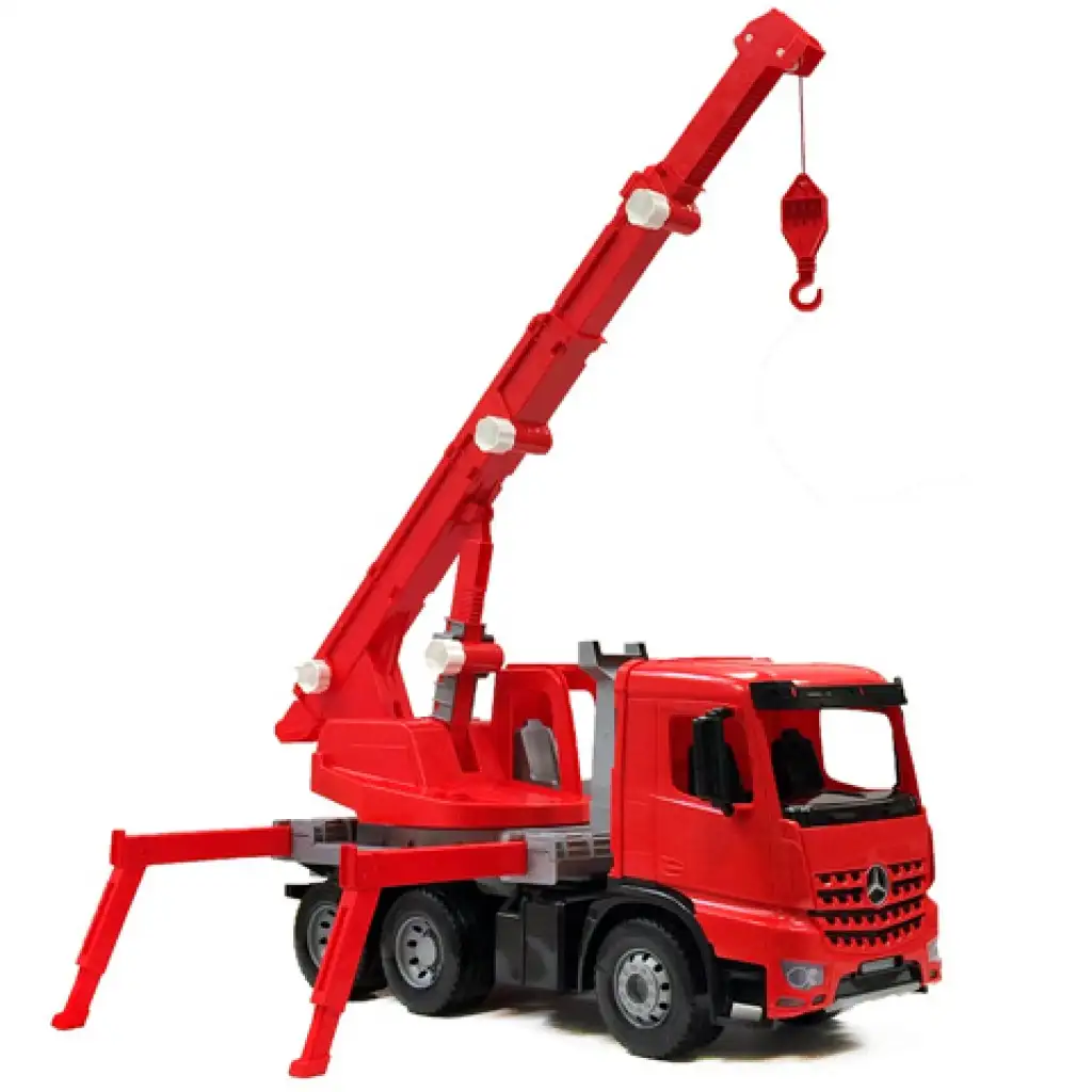 LENA: Mercedes-Benz Arocs гигантски кран пожарна кола 70см изображение 2