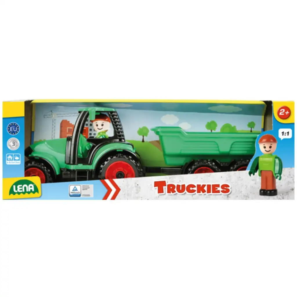 LENA: Truckies трактор с ремарке и фигурка 36см изображение 2