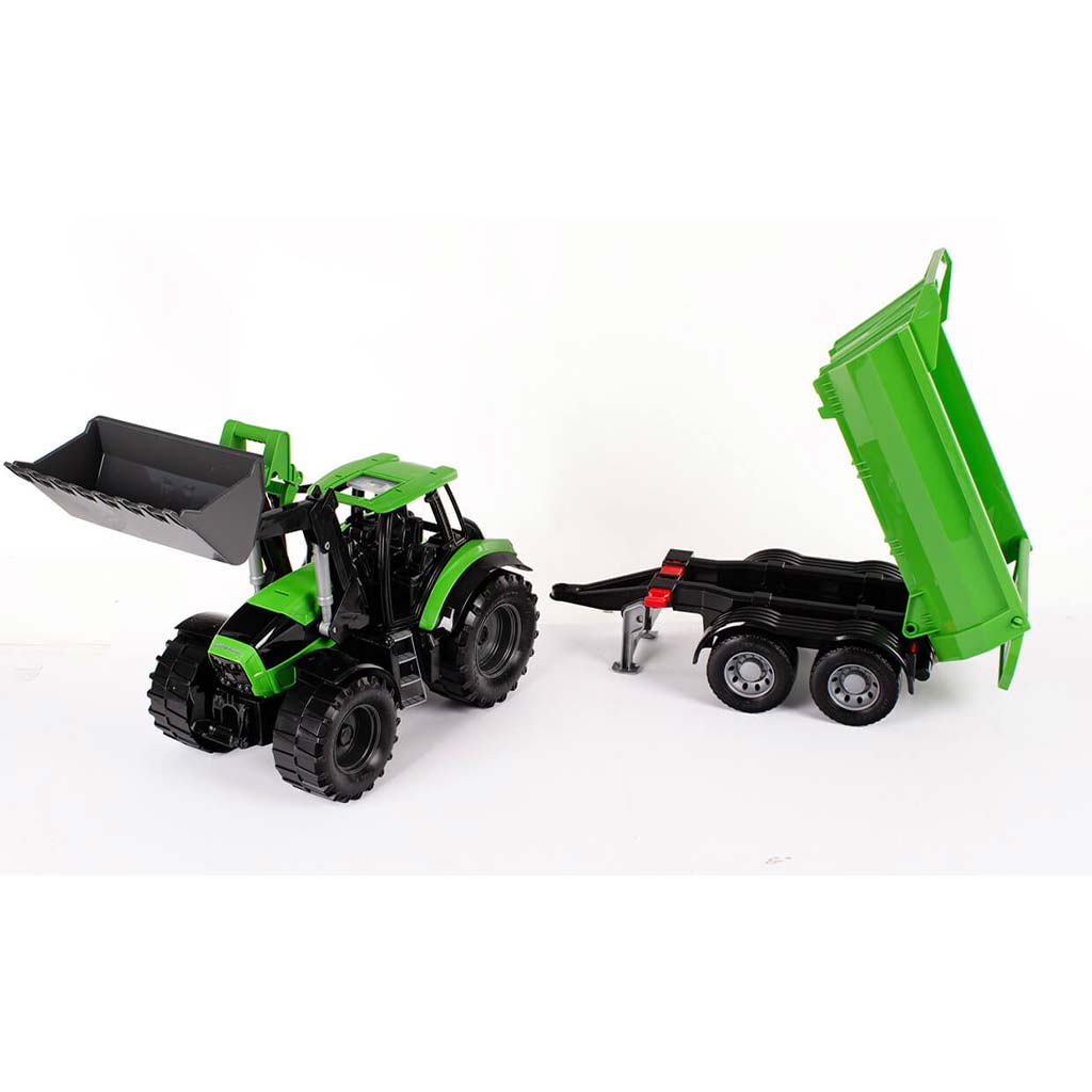 LENA: Worxx Deutz-Fahr Agrotron 7250 TTV трактор с ремарке в кутия 74см изображение 3
