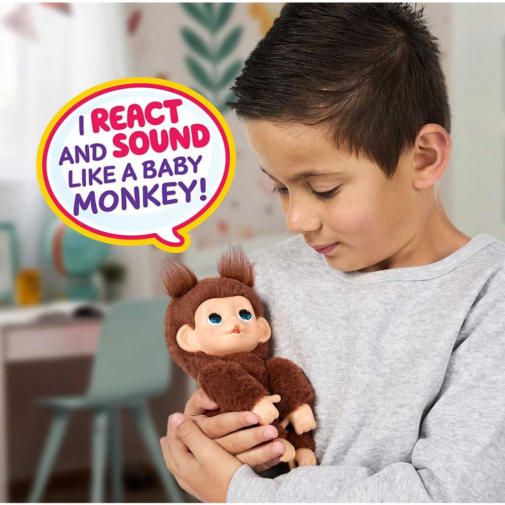 Little Live Pets: Мини Маки Чики Череша интерактивна кафява маймуна изображение 3
