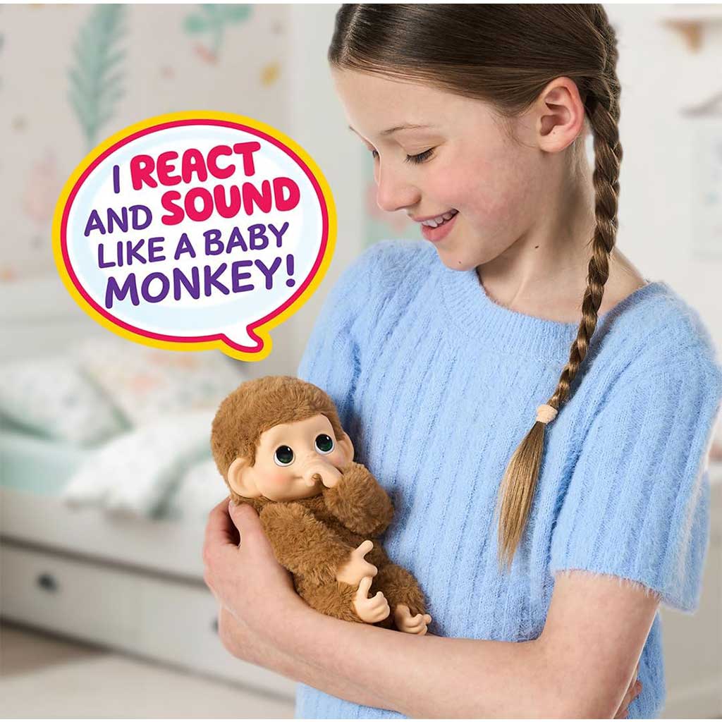 Little Live Pets: Mini Maki Pepi Peach интерактивен кремаво маймунче изображение 3