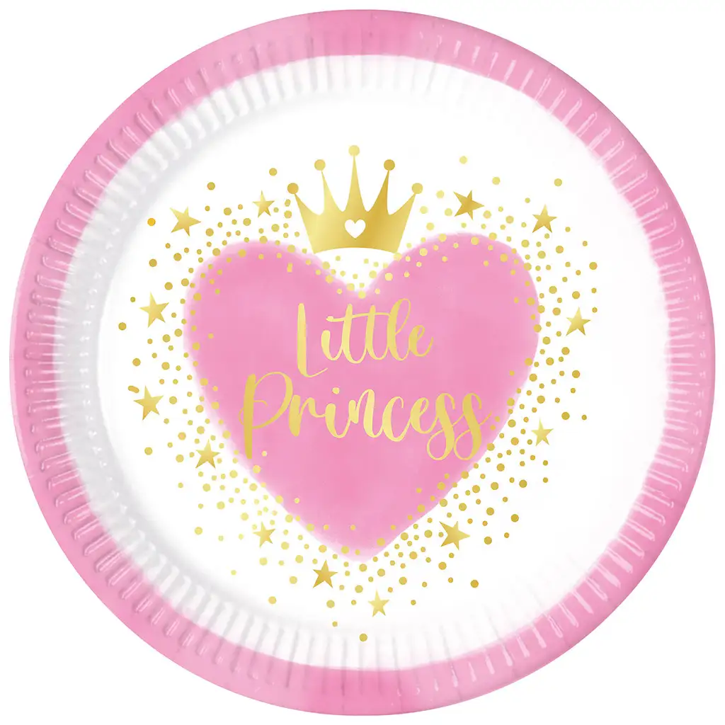 Little Princess комплект от 8 броя хартиени чинии с диаметър 23 см изображение 1