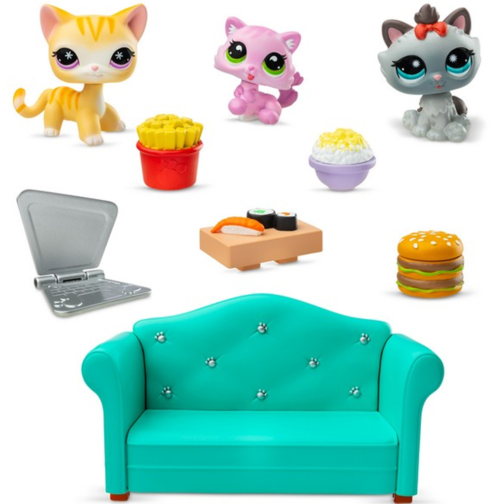 Littlest Pet Shop: Diner Dash 3-брой комплект с фигурки на котки изображение 2