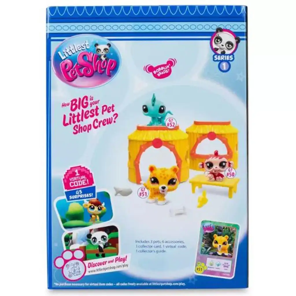 Littlest Pet Shop: комплект с 3 фигурки от 1-ва серия - Джунгла изображение 3