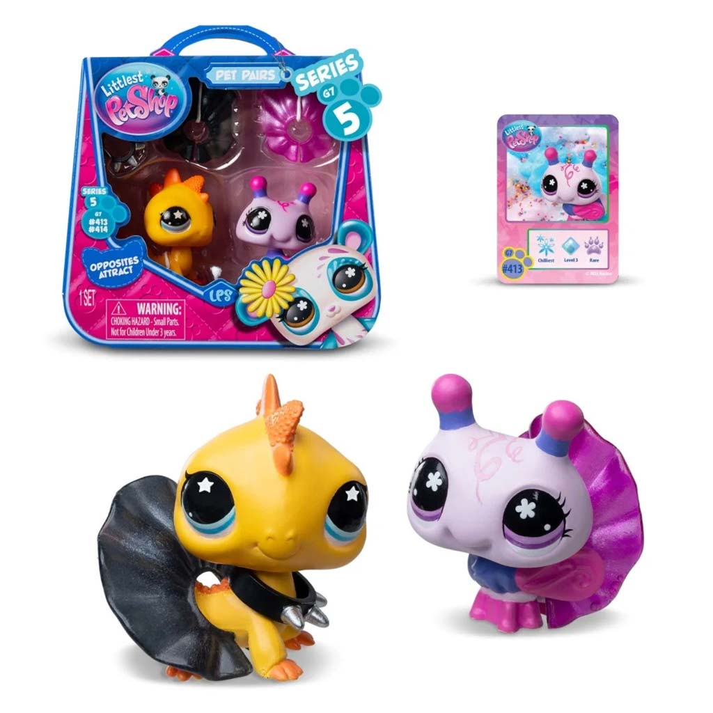 Littlest Pet Shop: Комплект с две фигурки на домашни любимци S5 - Пчеличка и Игуана изображение 2