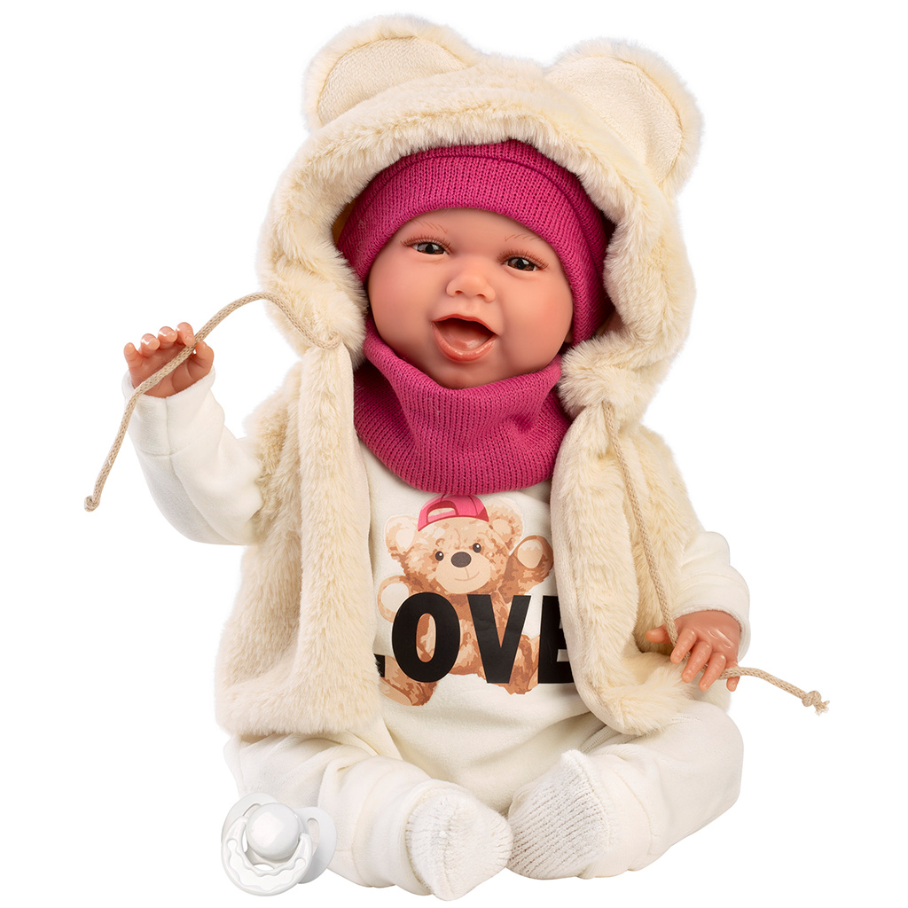 Llorens: Mimi 42 см плачеща кукла Love Bear комплект с мечета изображение 1