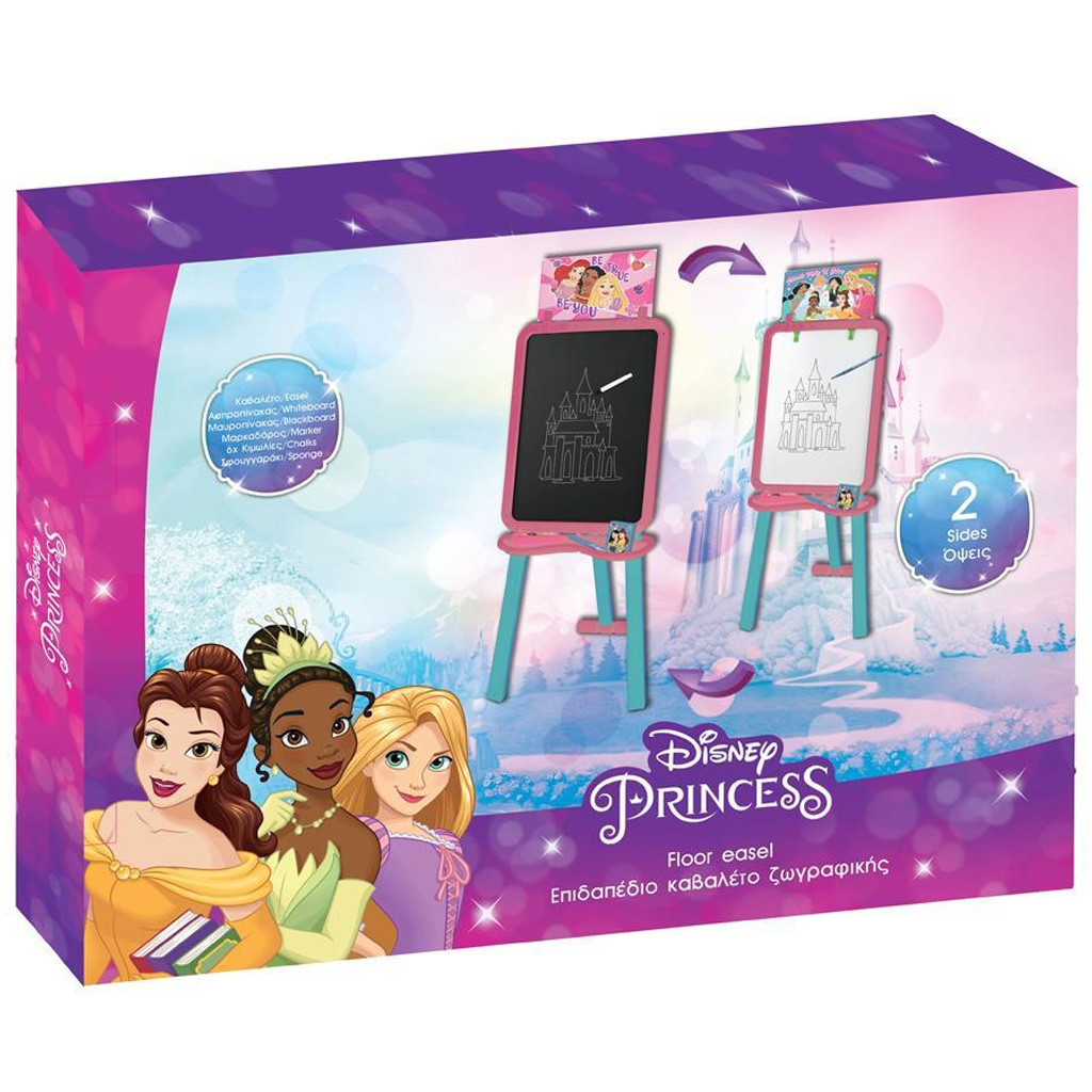 Луна: Disney принцеси 2 в 1 стояща дъска за рисуване 56x42x6cm изображение 1