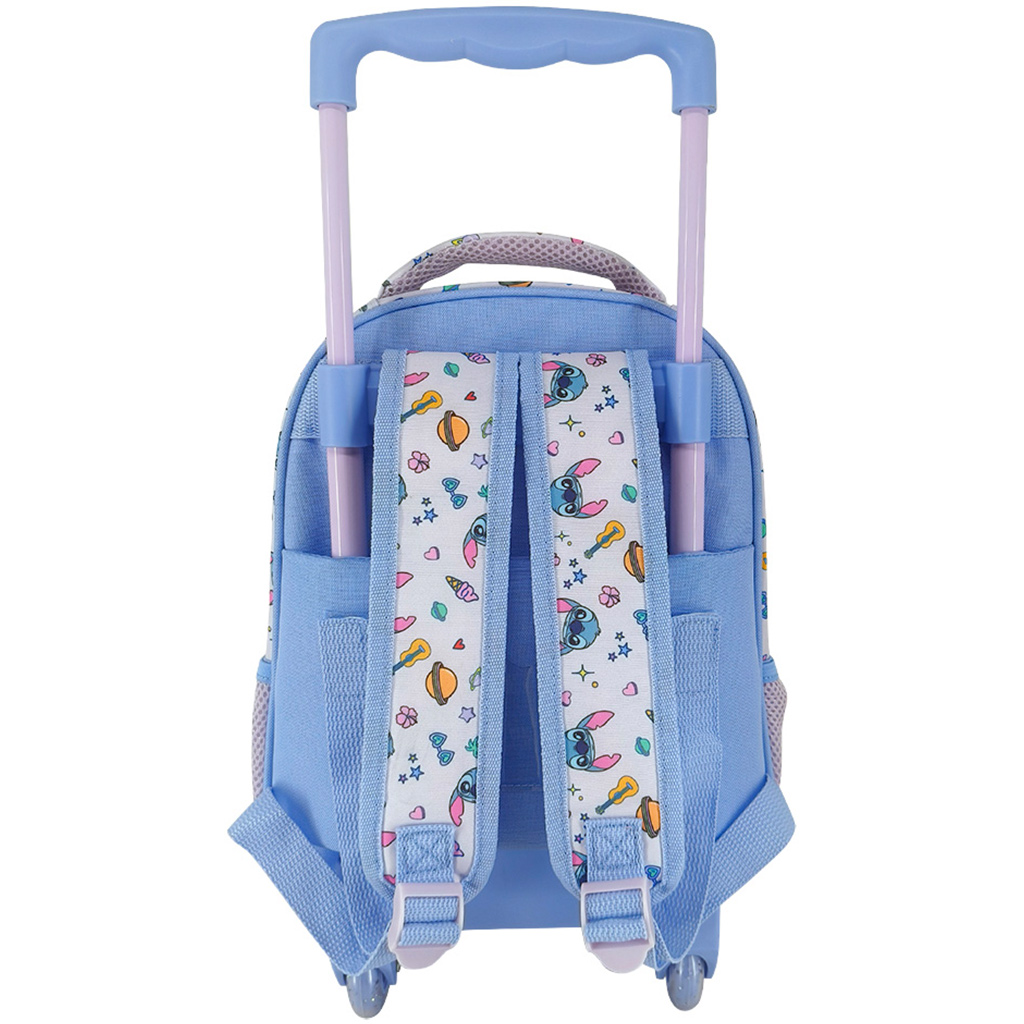 Луна: Disney Stitch 2-рекасов раничка с колела 27x10x31 см изображение 2