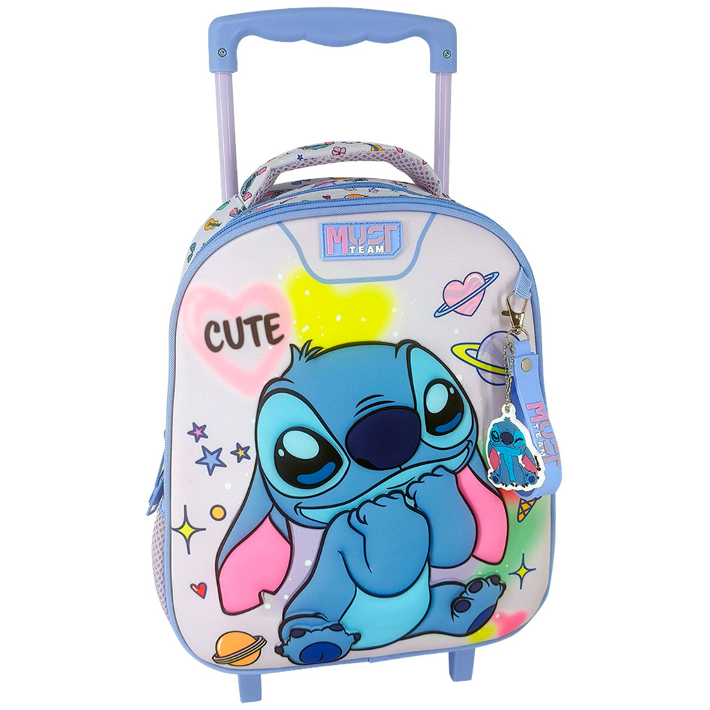 Луна: Disney Stitch 2-рекасов раничка с колела 27x10x31 см изображение 1