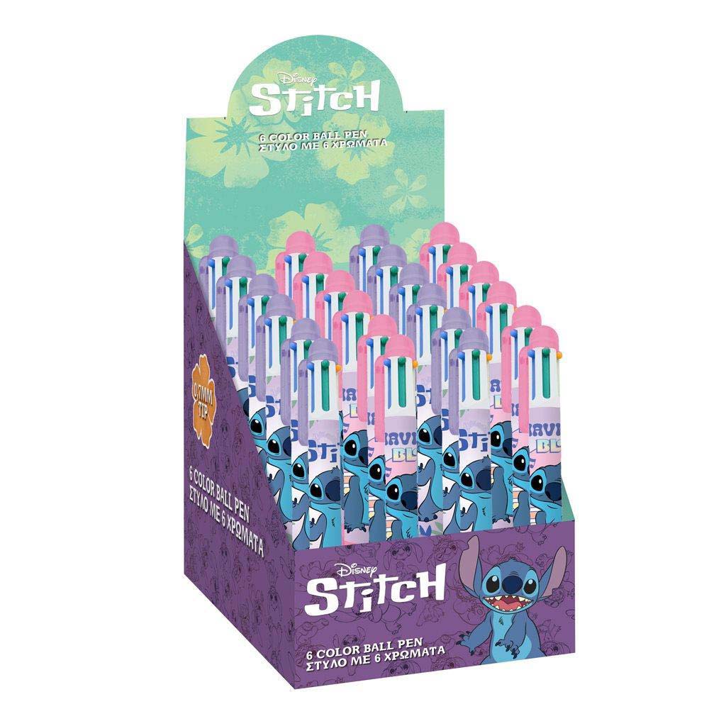 Луна: Disney Stitch 6 цветен химикалка различни 1бр изображение 1