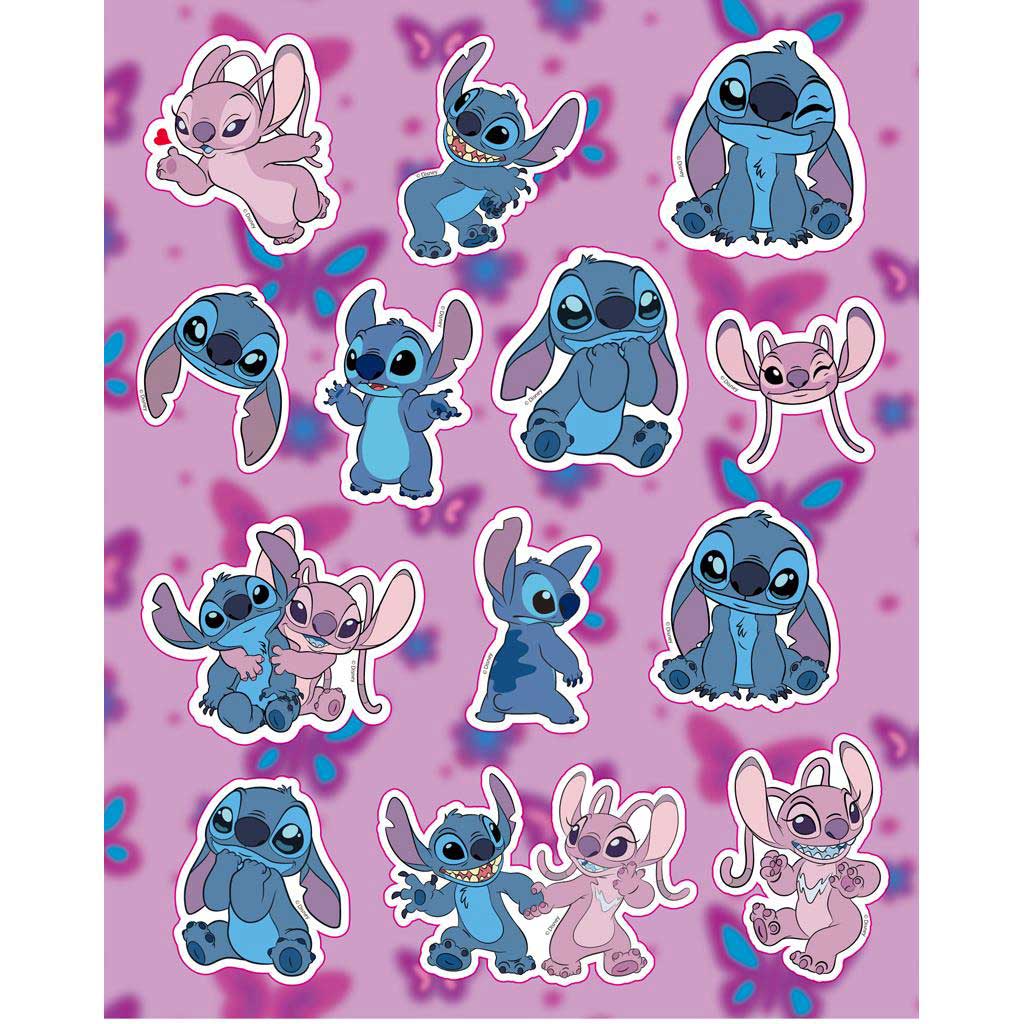 Луна: Disney Stitch Арт Комплект за оцветяване с 6 броя флумастери и стикери изображение 2