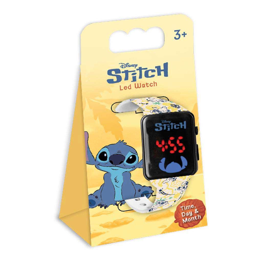 Луна: Disney Stitch LED жълт часовник изображение 1